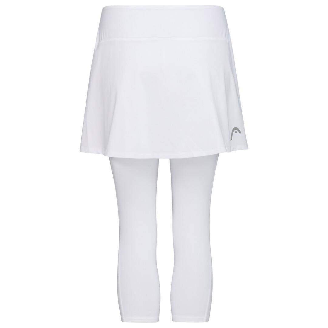 HEAD Womens Club 3/4 Tights Badminton Skort - White
