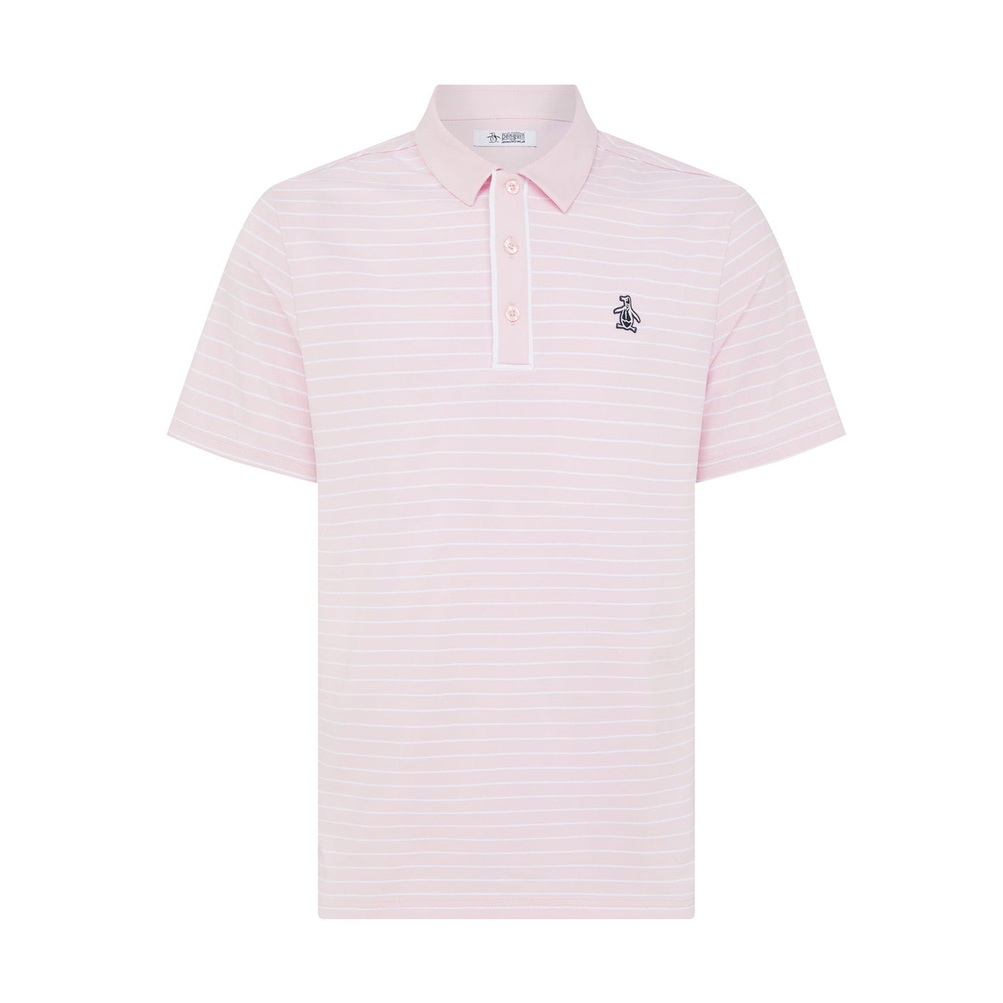 Original Penguin The Heritage Stripe Golf Polo Shirt In Charm Pink(The Heritage Stripe Golf Polo Shirt Pink Ogksf043gg 689)
