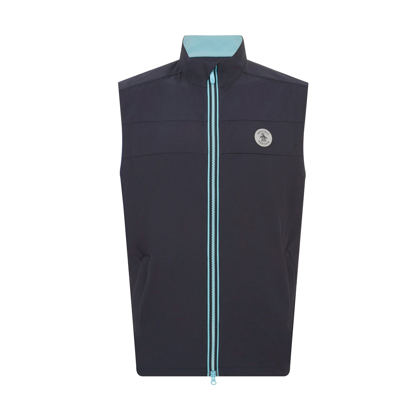 Original Penguin Heritage Lightweight Packable Golf Gilet In Black Iris(Heritage Lightweight Packable Golf Gilet Blue Ogvsf010gg 417)