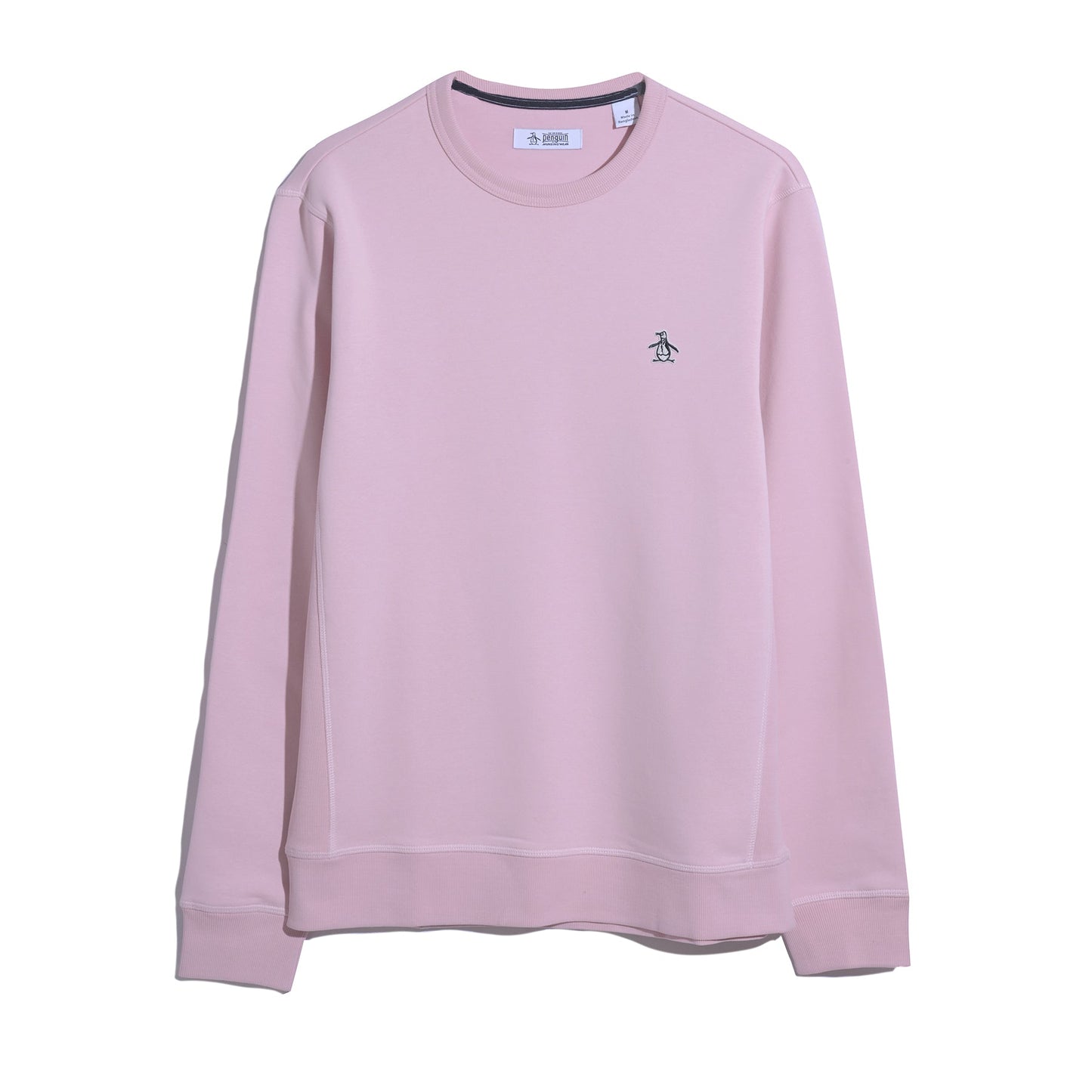 Original Penguin Sticker Pete Fleece Crew Neck Sweatshirt In Parfait Pink(Sticker Pete Fleece Crew Neck Sweatshirt Pink Opks5712gp 673)