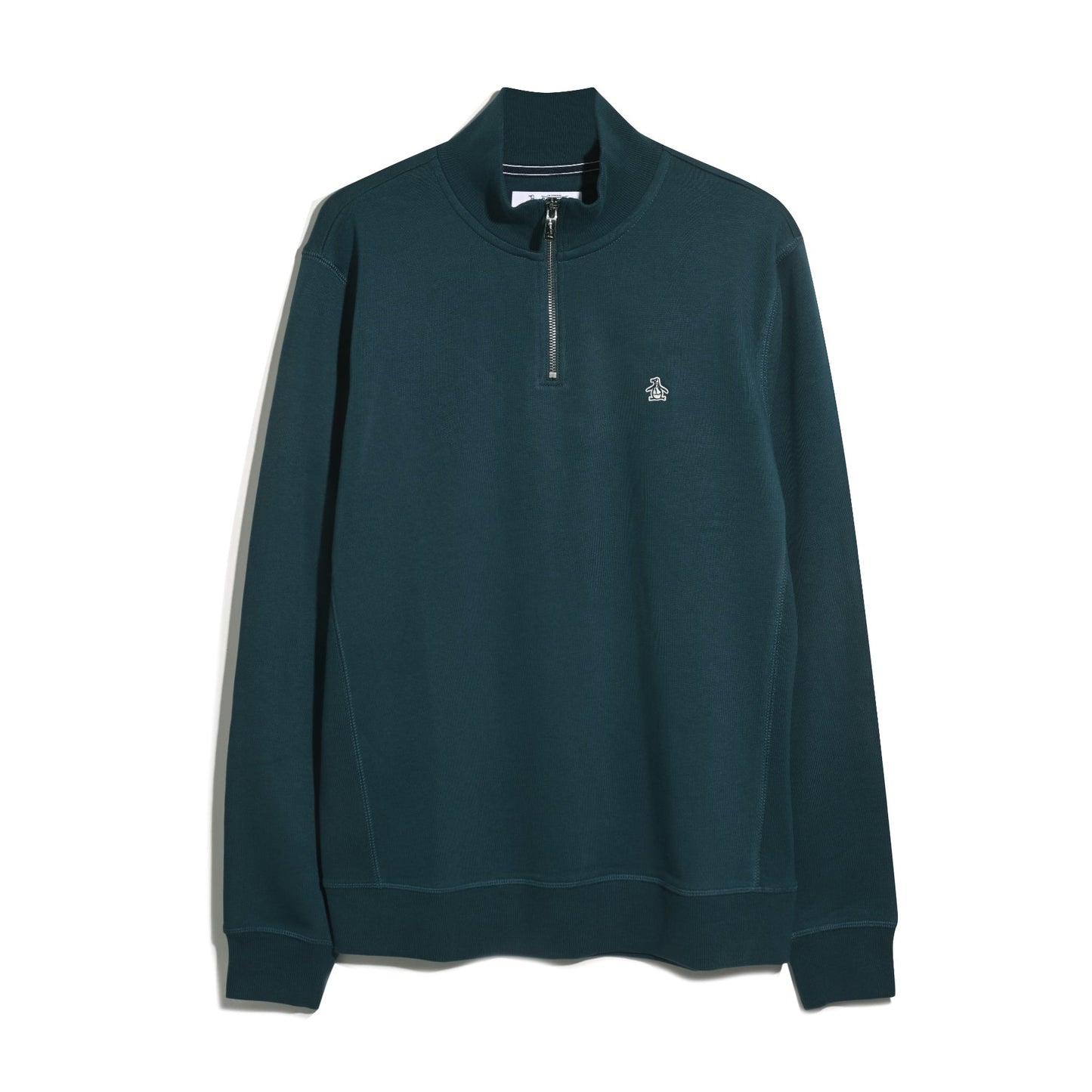 Original Penguin Sticker Pete Quarter Zip Sweatshirt In Reflecting Pond(Sticker Pete Quarter Zip Sweatshirt Blue Opksb044gp 470)