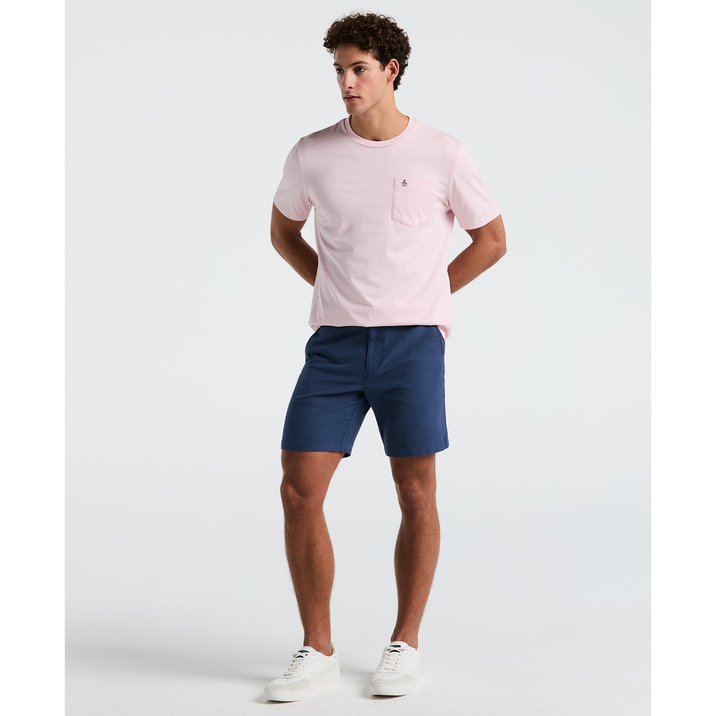 Original Penguin Supima Sticker Pete Pocket T-Shirt In Parfait Pink(Supima Sticker Pete Pocket T Shirt Pink Opkb2111gp 673)