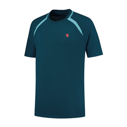  K-Swiss Tac Hypercourt Mesh Crew 2 Badminton T-Shirt - Blue Opal