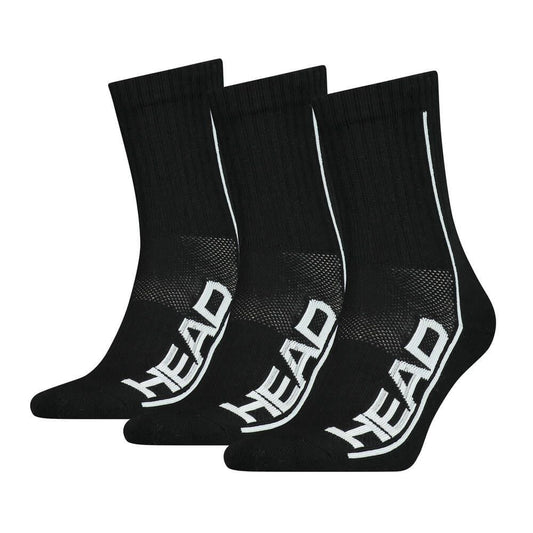  HEAD Performance Badminton Socks (3 Pack) - Black / White