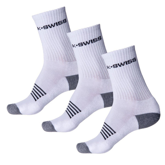  K-Swiss Crew Sport Socks (3 Pack) - White