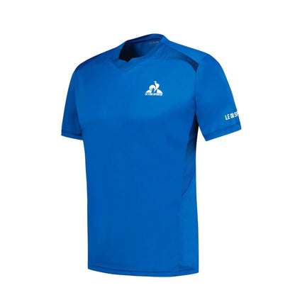  Le Coq Sportif Pro Mens Badminton T-Shirt - Lapis Blue