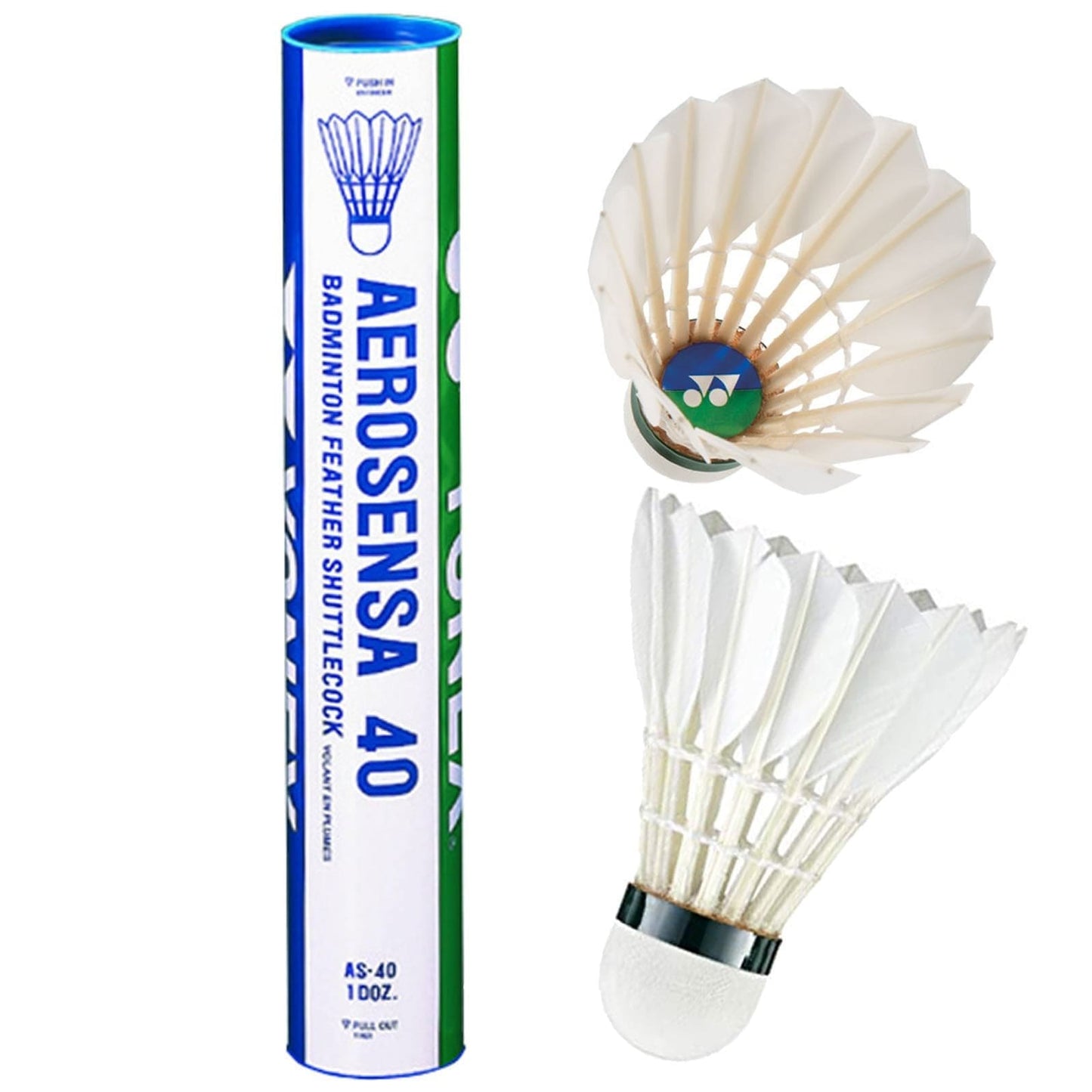  Yonex Aerosensa AS40 Badminton Feather Shuttles / Shuttlecocks - Set Of 12