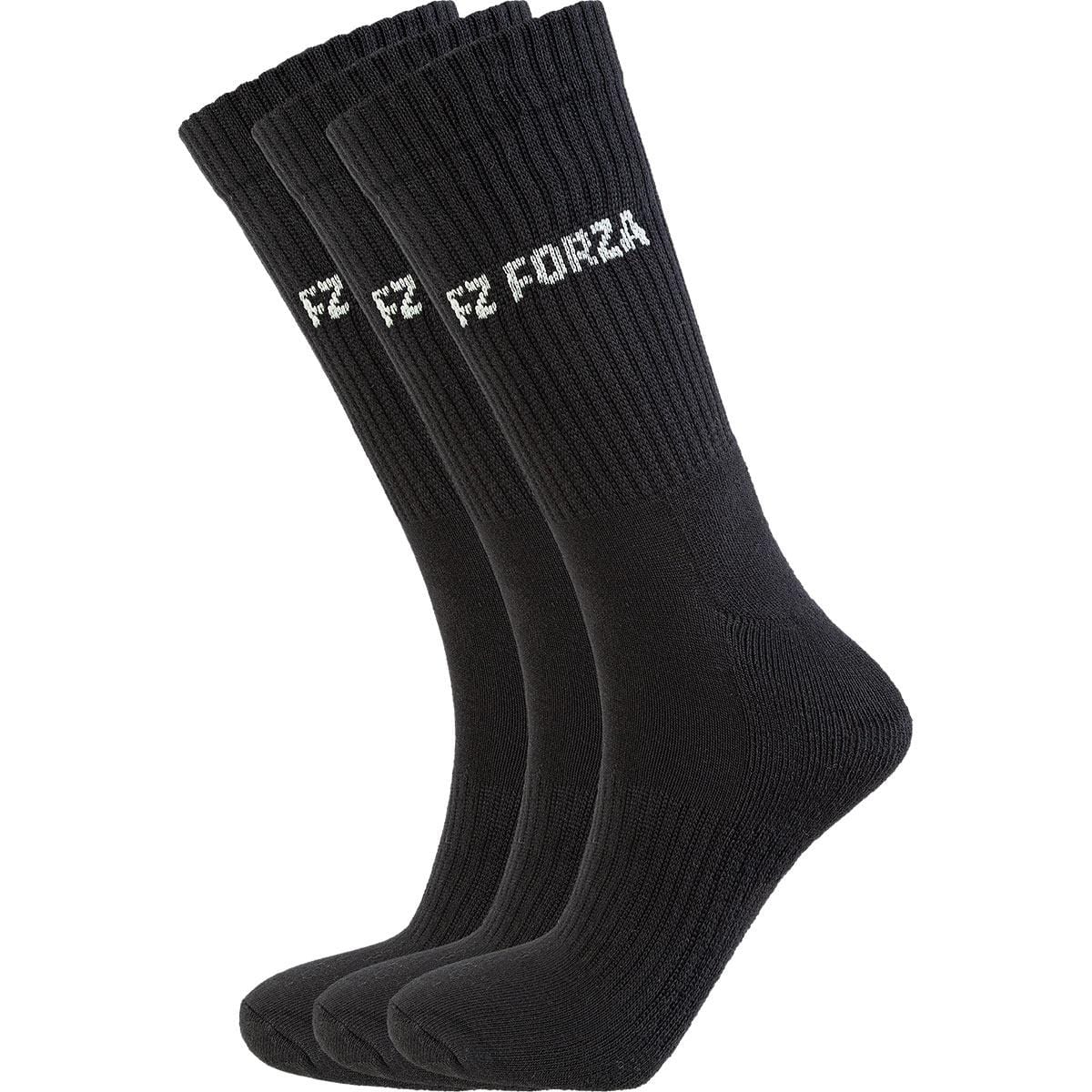  FZ Forza Comfort Long Black Badminton Socks - 3 Pack
