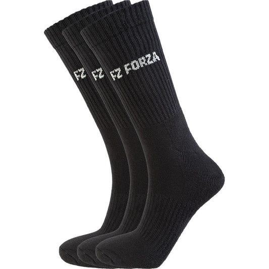  FZ Forza Comfort Long Black Badminton Socks - 3 Pack