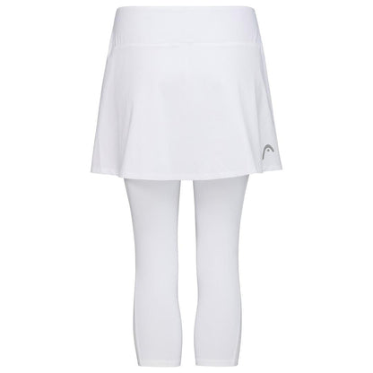  HEAD Womens Club 3/4 Tights Badminton Skort - White