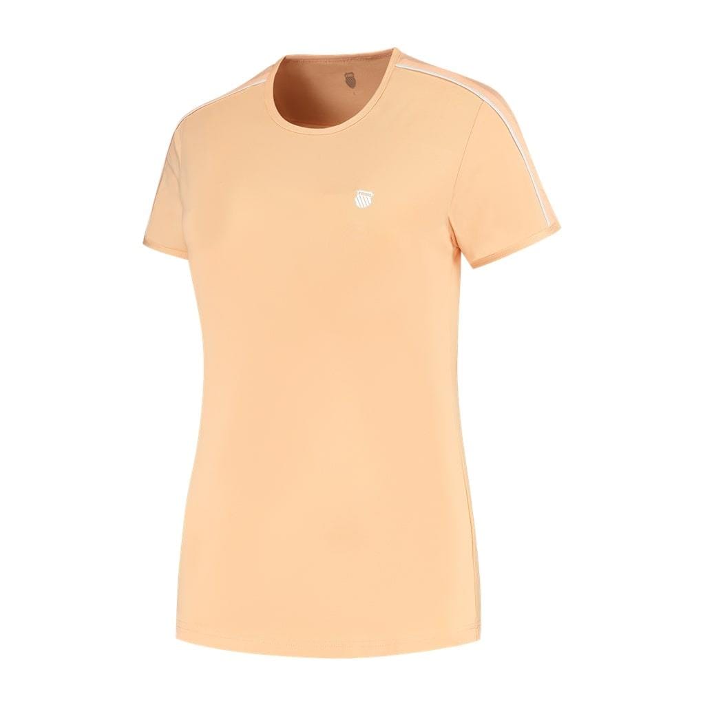  K-Swiss Hypercourt Crew Tee 3 Womens Badminton T-Shirt - Peach Fuzz