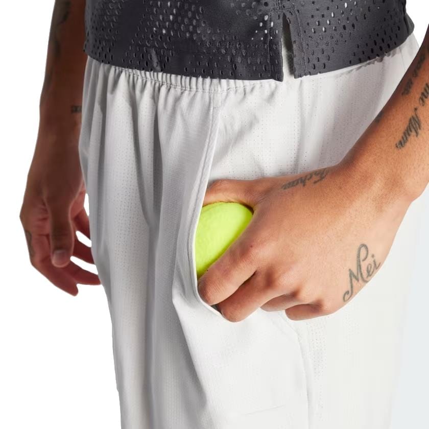  ADIDAS Melbourne Shorts & Inner Shorts Mens Badminton Set - Grey One / Carbon