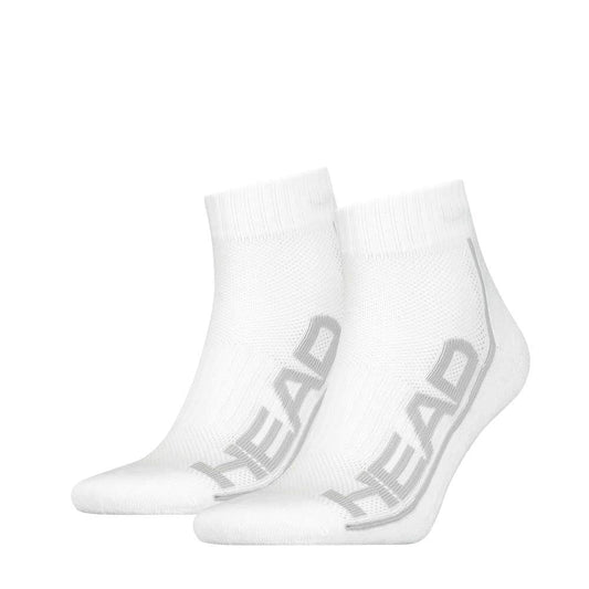  HEAD Stripe Quarter Socks (2 Pack) - White