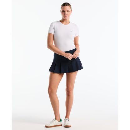 Original Penguin Women's Pleated Tennis Skort In Black Iris(Womens Pleated Tennis Skort Blue O1bsf011gg 417)