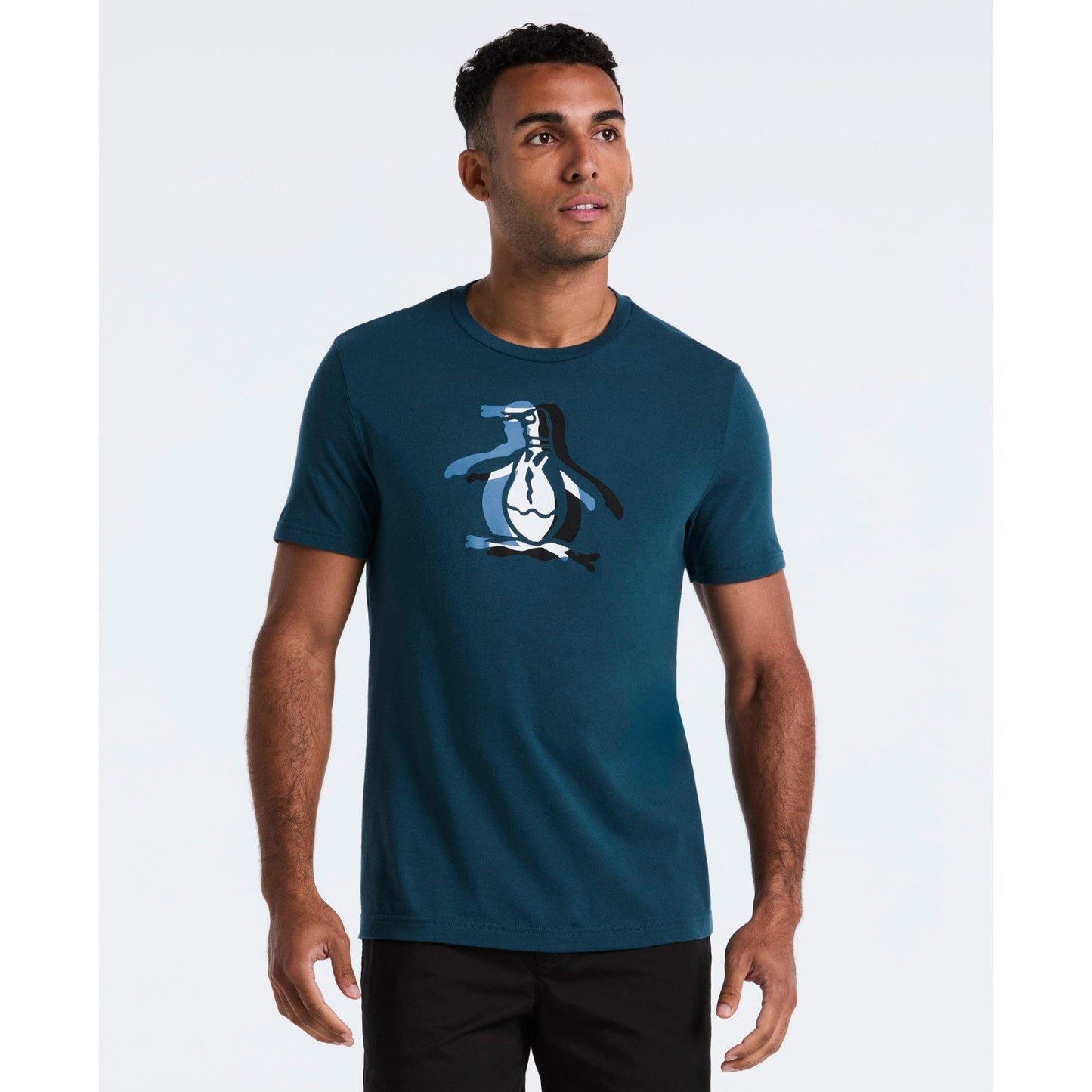 Original Penguin Overlap Pete Graphic T-Shirt In Reflecting Pond(Overlap Pete Graphic T Shirt Green Ockf2553gp 470)