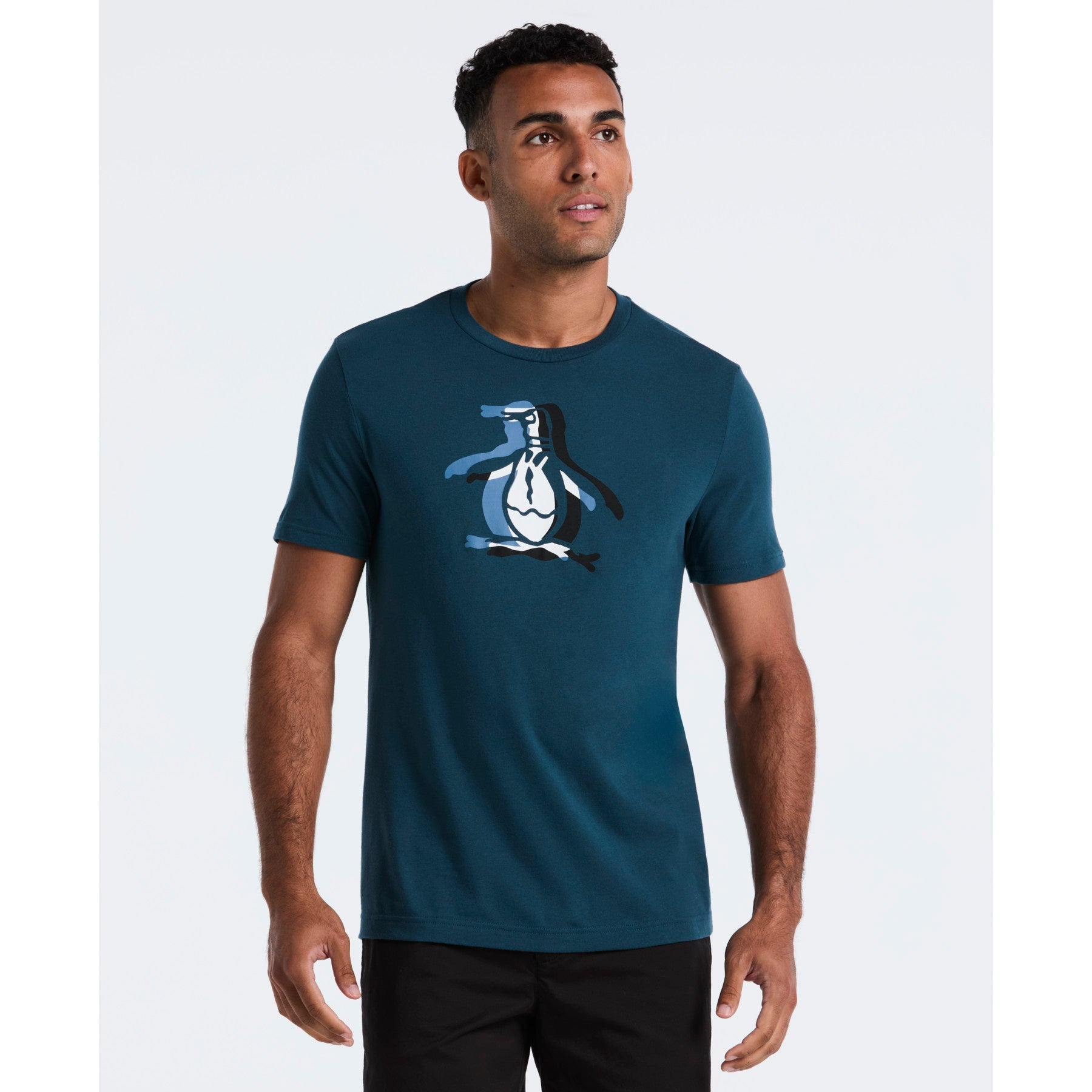 Original Penguin Overlap Pete Graphic T-Shirt In Reflecting Pond(Overlap Pete Graphic T Shirt Green Ockf2553gp 470)