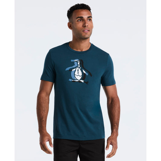 Original Penguin Overlap Pete Graphic T-Shirt In Reflecting Pond(Overlap Pete Graphic T Shirt Green Ockf2553gp 470)