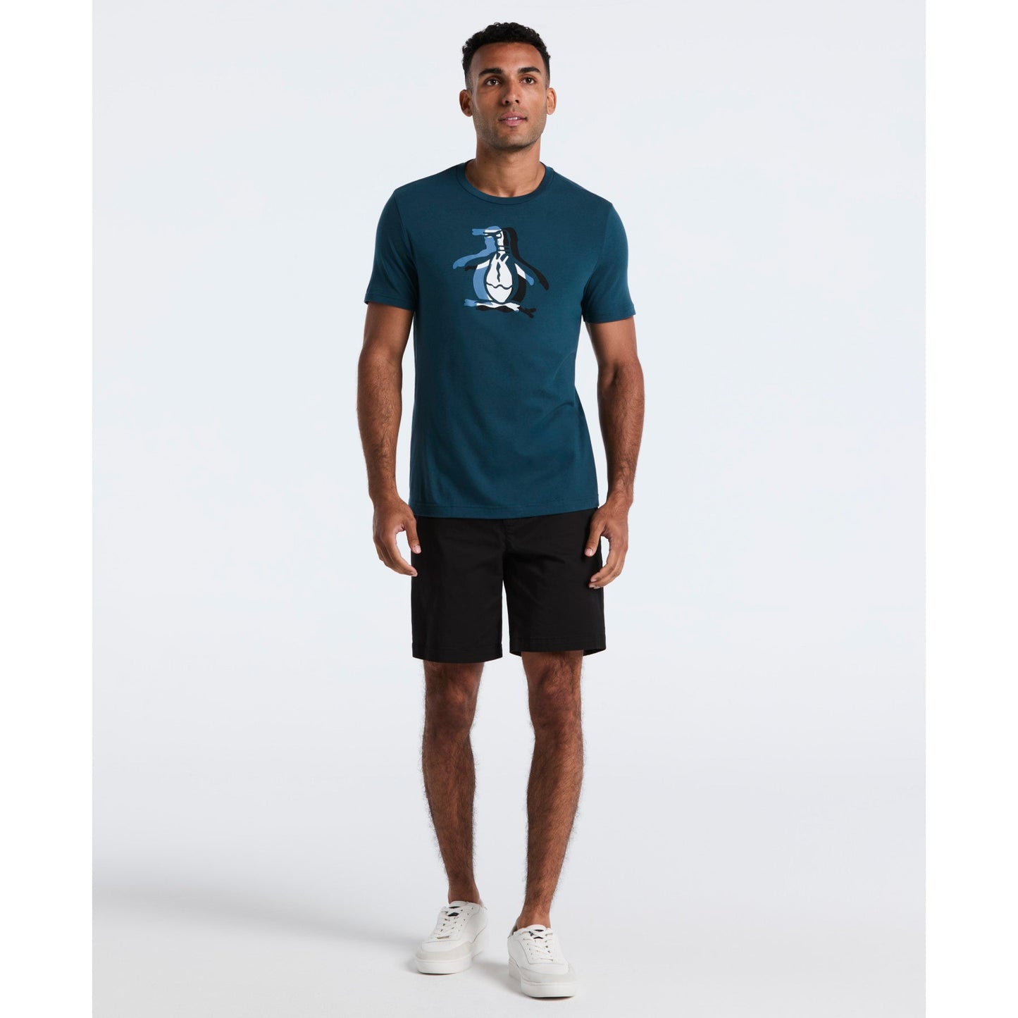 Original Penguin Overlap Pete Graphic T-Shirt In Reflecting Pond(Overlap Pete Graphic T Shirt Green Ockf2553gp 470)