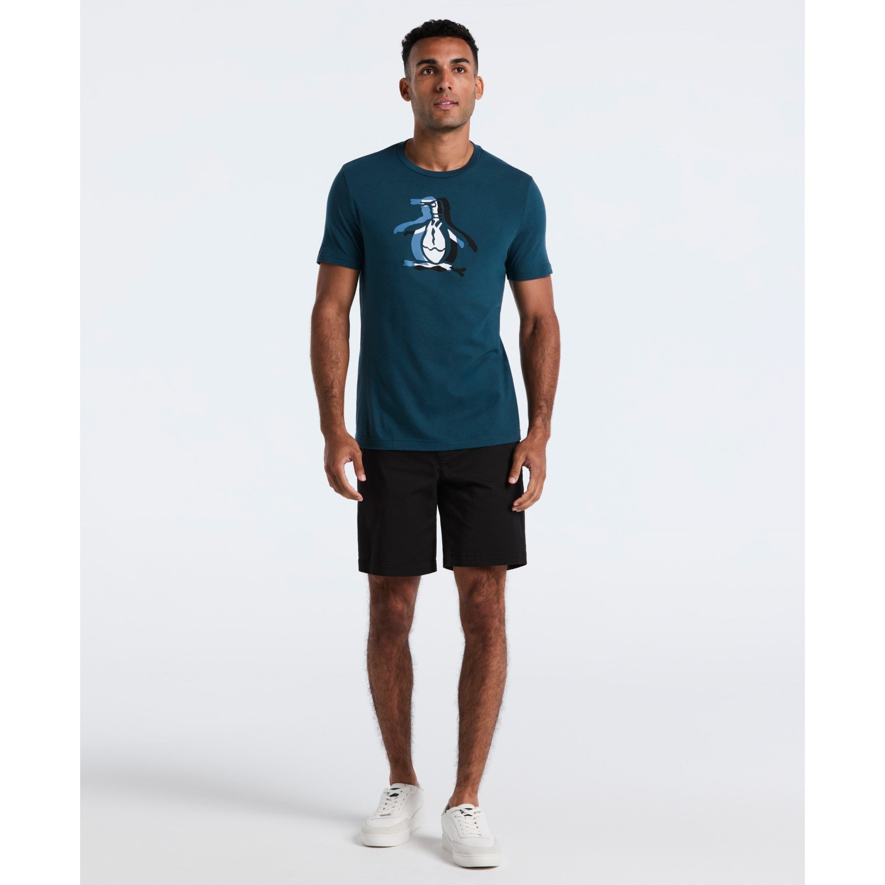 Original Penguin Overlap Pete Graphic T-Shirt In Reflecting Pond(Overlap Pete Graphic T Shirt Green Ockf2553gp 470)
