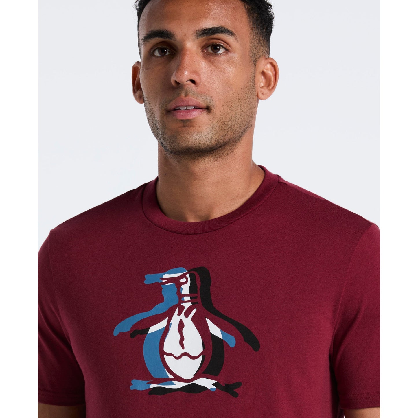 Original Penguin Overlap Pete Graphic T-Shirt In Cabernet(Overlap Pete Graphic T Shirt Red Ockf2553gp 605)