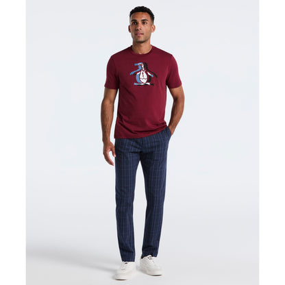 Original Penguin Overlap Pete Graphic T-Shirt In Cabernet(Overlap Pete Graphic T Shirt Red Ockf2553gp 605)