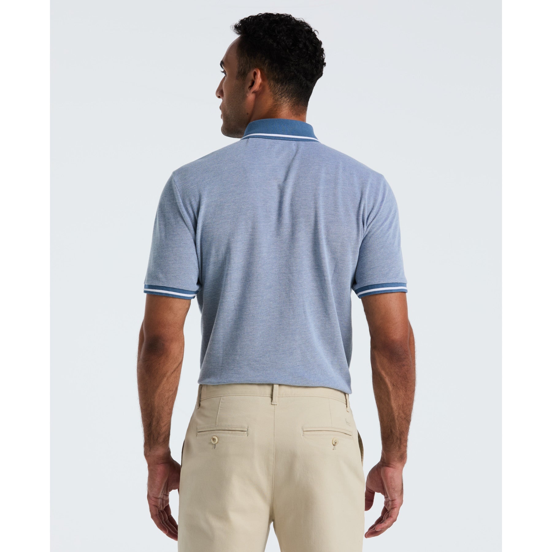 Original Penguin Birdseye Pique Tipped Polo Shirt In Copen Blue(Birdseye Pique Tipped Polo Shirt Blue Ocksb510gp 443)