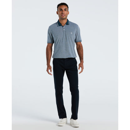 Original Penguin Birdseye Pique Tipped Polo Shirt In Reflecting Pond(Birdseye Pique Tipped Polo Shirt Blue Ocksb510gp 470)