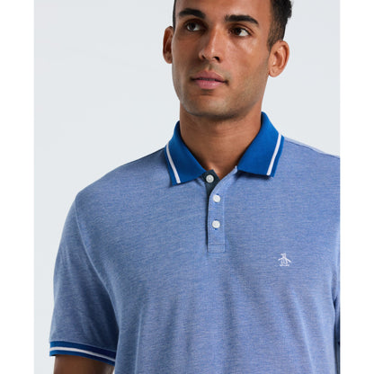 Original Penguin Birdseye Pique Tipped Polo Shirt In Classic Blue(Birdseye Pique Tipped Polo Shirt Blue Ocksb510gp 488)