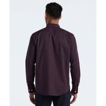 Original Penguin Micro Diamond Print Shirt In Dark Sapphire(Micro Diamond Print Shirt Blue Ocwf2516gp 413)