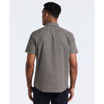 Original Penguin Diamond Geo Print Short Sleeve Shirt In Tigers Eye(Diamond Geo Print Short Sleeve Shirt Brown Ocwf2520gp 218)