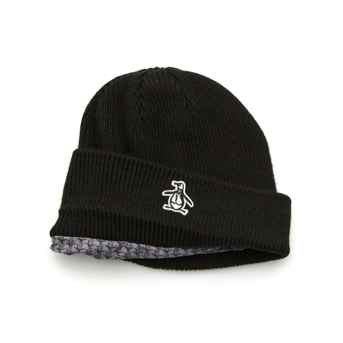 Original Penguin Cuffed Beanie In Caviar(Cuffed Golf Beanie Black Ogafe071gg 001)