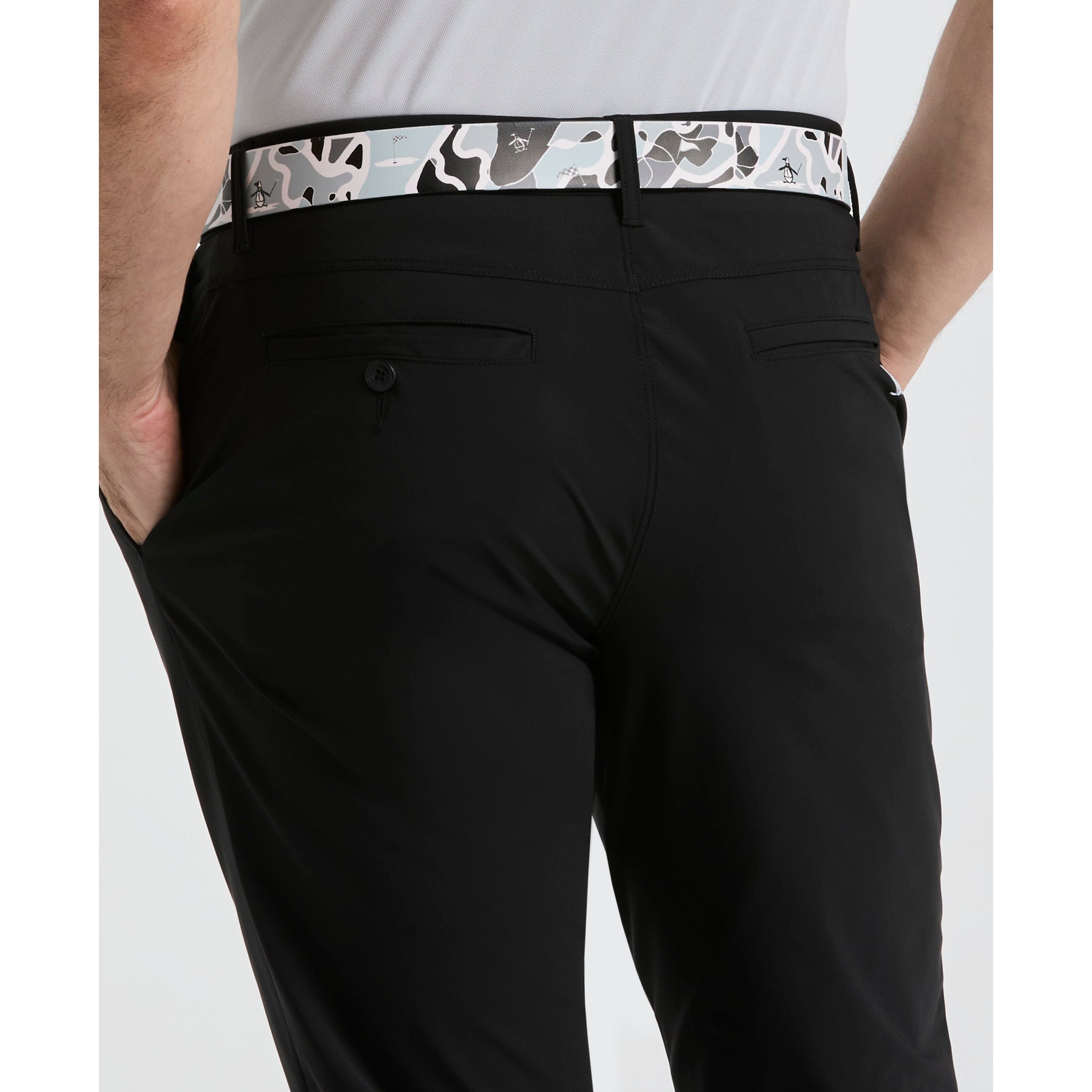 Original Penguin The Player Golf Trousers In Caviar(The Player Golf Trousers Black Ogkbsf44gg 001)