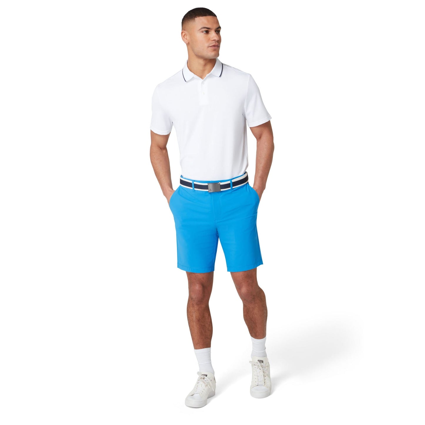 Original Penguin Earl Stretch Golf Belt In Black Iris(Earl Stretch Golf Belt Blue Pn06017ggg 417)