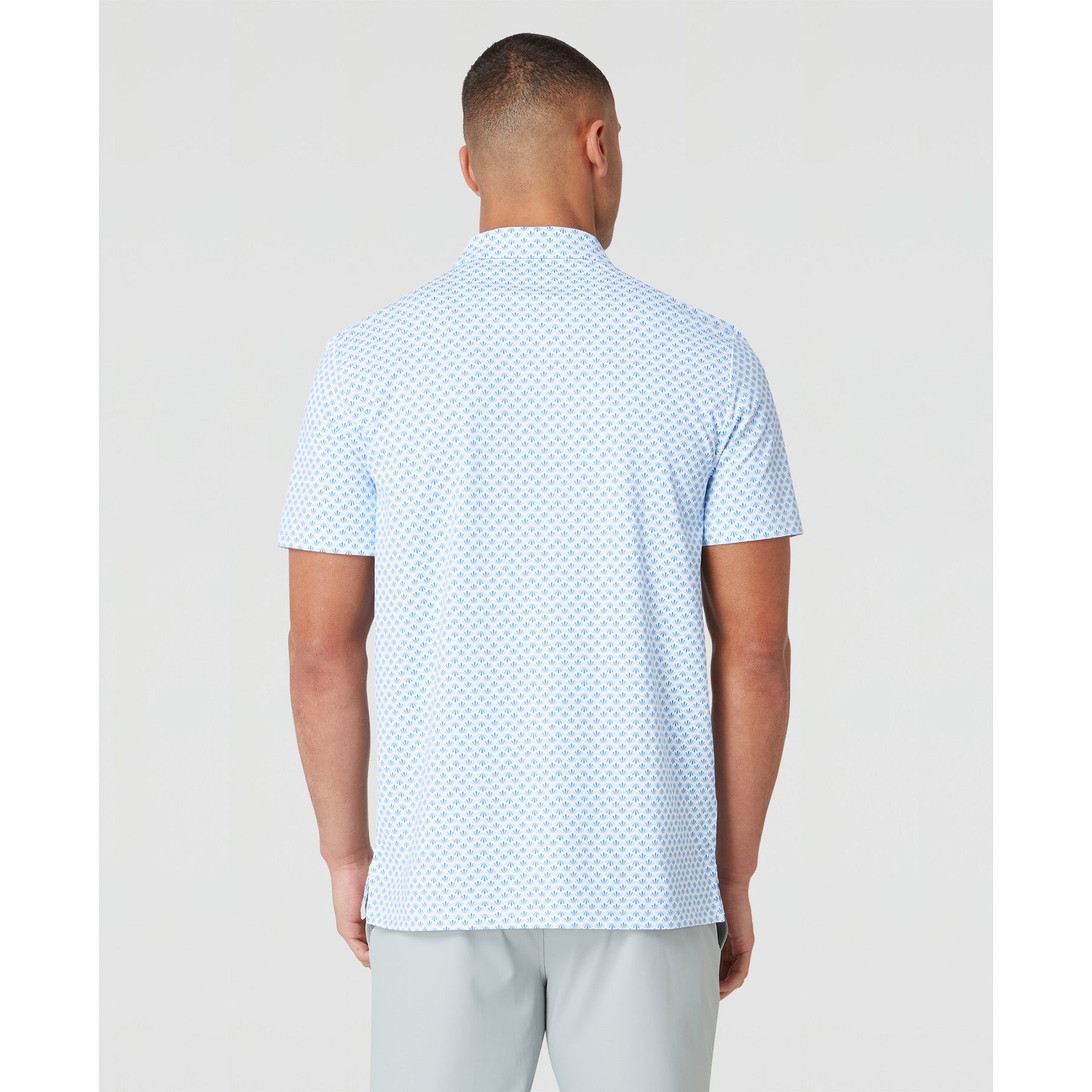 Original Penguin Retro Geo Print Golf Polo Shirt In French Blue(Retro Geo Print Golf Polo Shirt Blue Ogksc0e6gg 478)