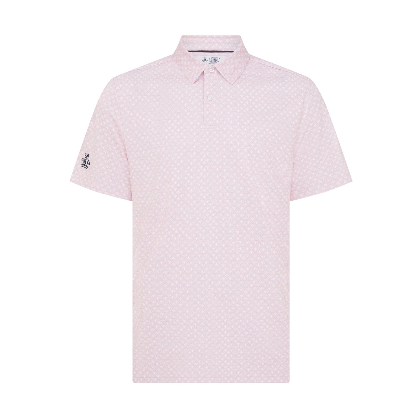 Original Penguin Retro Geo Print Golf Polo Shirt In Charm Pink(Retro Geo Print Golf Polo Shirt Pink Ogksc0e6gg 689)