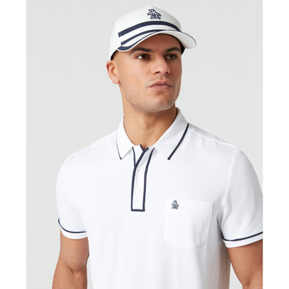 Original Penguin Technical Earl Short Sleeve Golf Polo Shirt In Bright White(Technical Earl Golf Polo White Ogkse002gg 118)