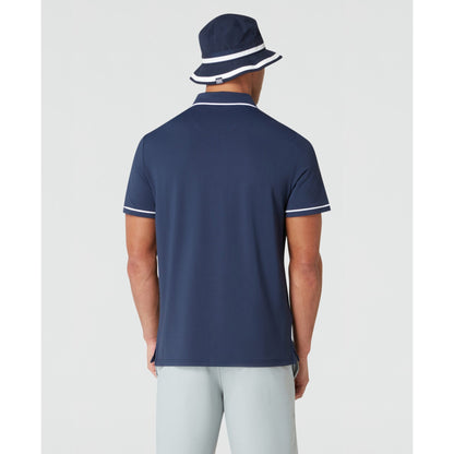 Original Penguin Technical Earl Short Sleeve Golf Polo Shirt In Black Iris(Technical Earl Golf Polo Blue Ogkse002gg 417)