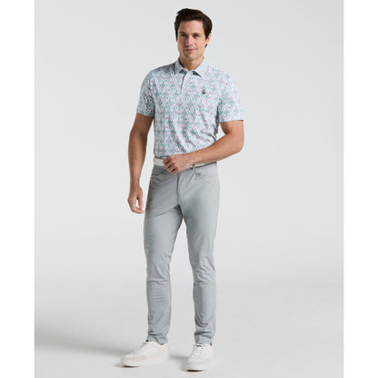 Original Penguin All Over Lattice Cocktail Print Earl Golf Polo Shirt In Bright White(All Over Lattice Cocktail Print Earl Golf Polo Shirt White Ogksf015gg 118)