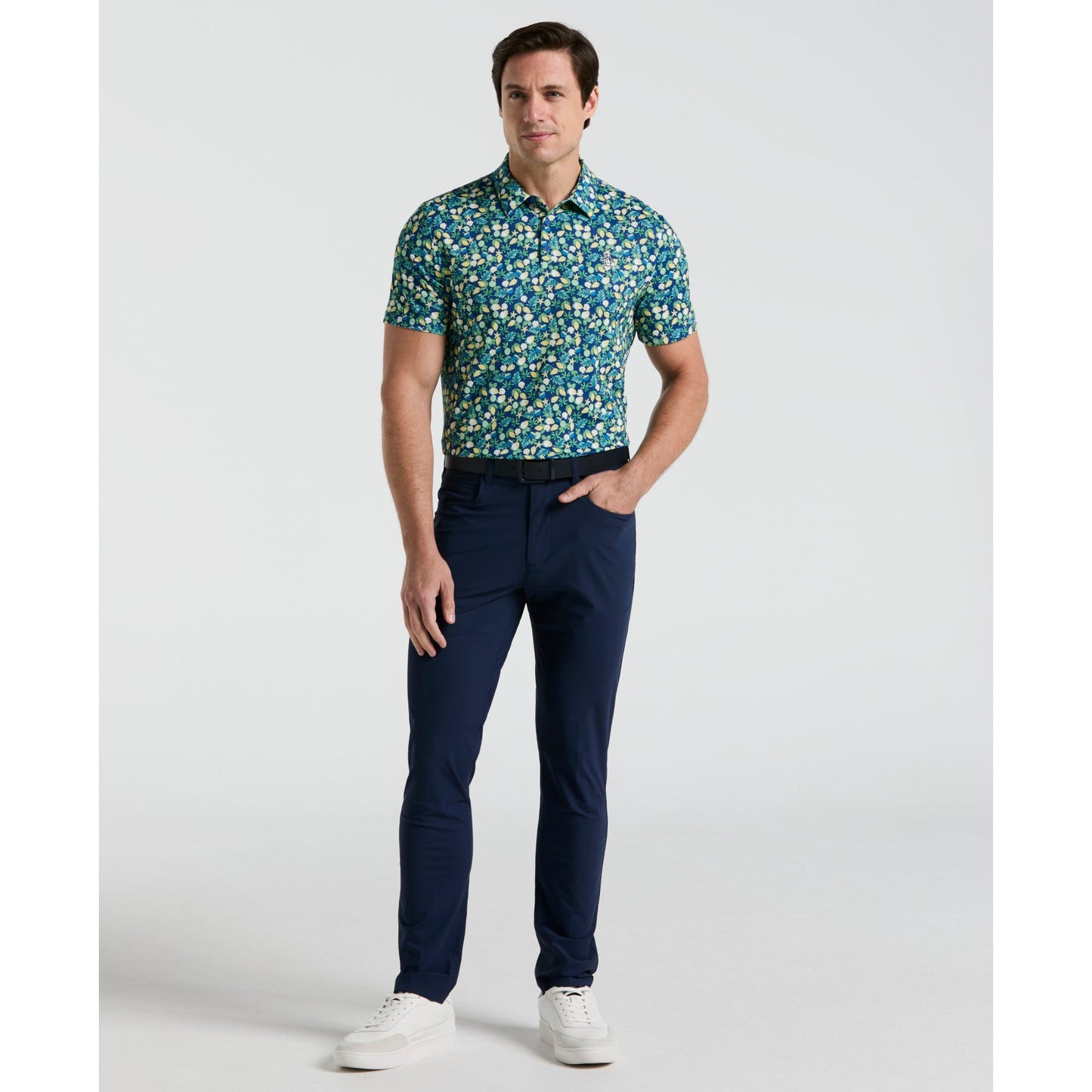 Original Penguin Pete's Coconut Caddy Golf Polo Shirt In Galaxy Blue(Petes Coconut Caddy Golf Polo Shirt Blue Ogksf022gg 401)