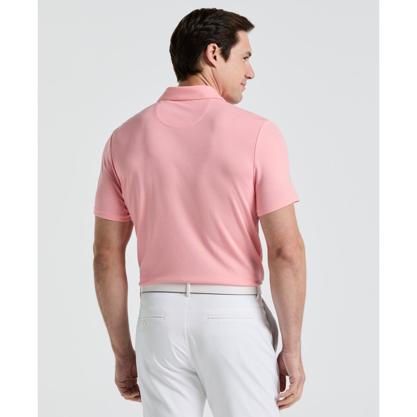 Original Penguin Pete's Fine Line Golf Polo Shirt In Murex Shell(Petes Fine Line Golf Polo Shirt Pink Ogksf024gg 680)