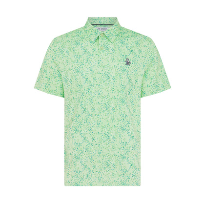Original Penguin All Over Micro Abstract Printed Golf Polo Shirt In Sprucestone(All Over Micro Abstract Printed Golf Polo Shirt Green Ogksf025gg 338)