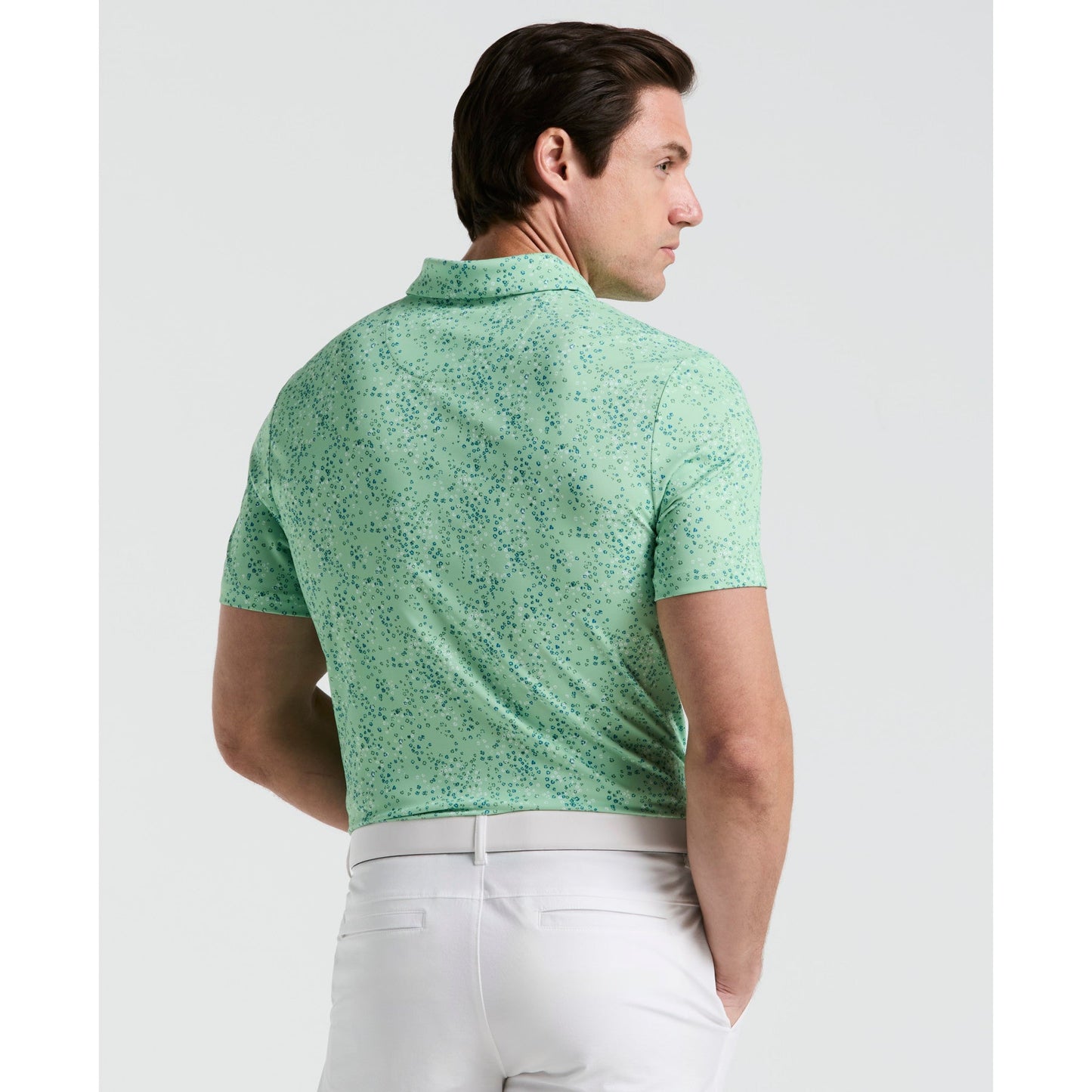 Original Penguin All Over Micro Abstract Printed Golf Polo Shirt In Sprucestone(All Over Micro Abstract Printed Golf Polo Shirt Green Ogksf025gg 338)