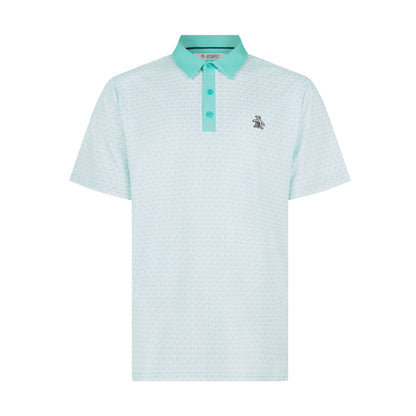 Original Penguin Pete's Tee Time Golf Polo In Pool Blue(Petes Tee Time Golf Polo Shirt Blue Ogksf045gg 445)