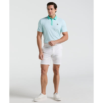 Original Penguin Pete's Tee Time Golf Polo In Pool Blue(Petes Tee Time Golf Polo Shirt Blue Ogksf045gg 445)
