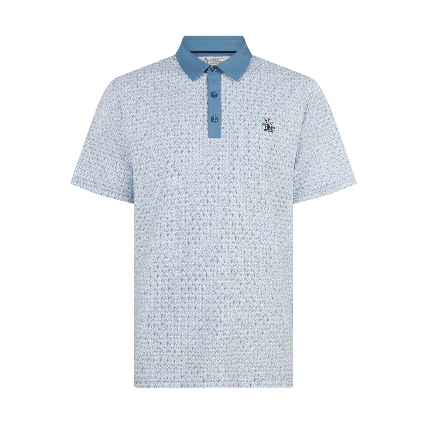 Original Penguin Pete's Tee Time Golf Polo In Quiet Harbour(Petes Tee Time Golf Polo Shirt Blue Ogksf045gg 453)