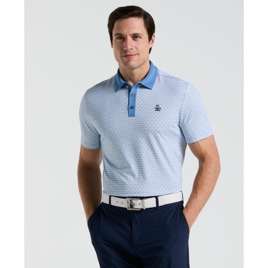 Original Penguin Pete's Tee Time Golf Polo In Quiet Harbour(Petes Tee Time Golf Polo Shirt Blue Ogksf045gg 453)