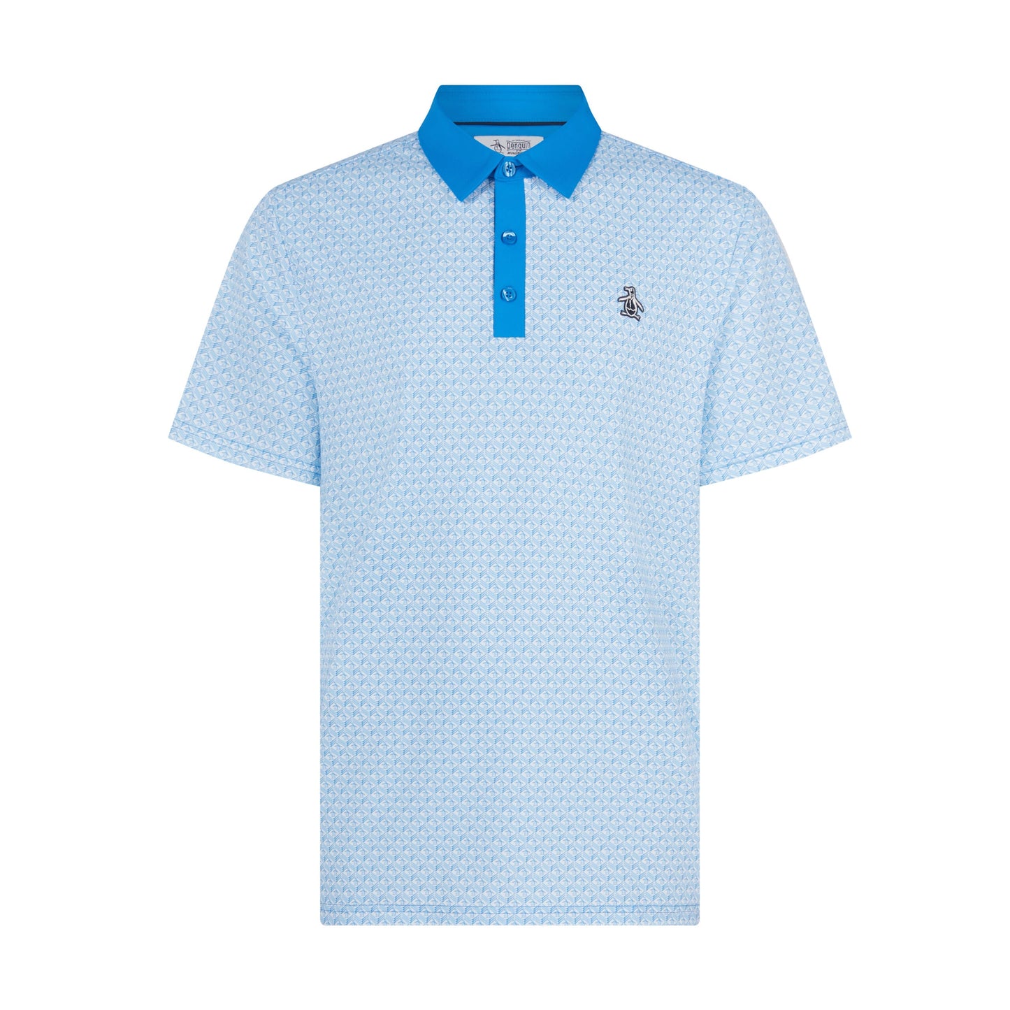 Original Penguin Pete's Tee Time Golf Polo In French Blue(Petes Tee Time Golf Polo Shirt Blue Ogksf045gg 478)