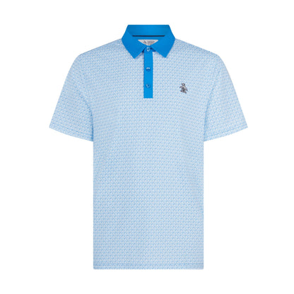 Original Penguin Pete's Tee Time Golf Polo In French Blue(Petes Tee Time Golf Polo Shirt Blue Ogksf045gg 478)