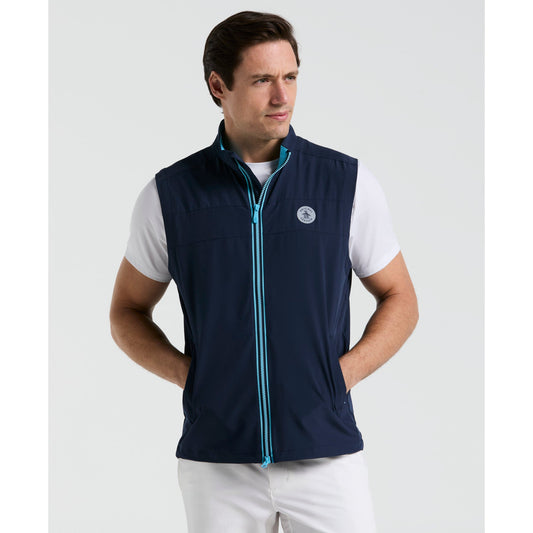 Original Penguin Heritage Lightweight Packable Golf Gilet In Black Iris(Heritage Lightweight Packable Golf Gilet Blue Ogvsf010gg 417)
