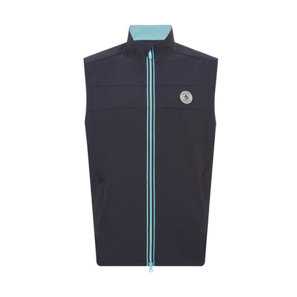 Original Penguin Heritage Lightweight Packable Golf Gilet In Black Iris(Heritage Lightweight Packable Golf Gilet Blue Ogvsf010gg 417)